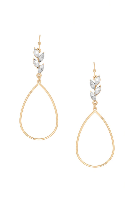 Metal Teardrop Dangle Earring Smile Sparker