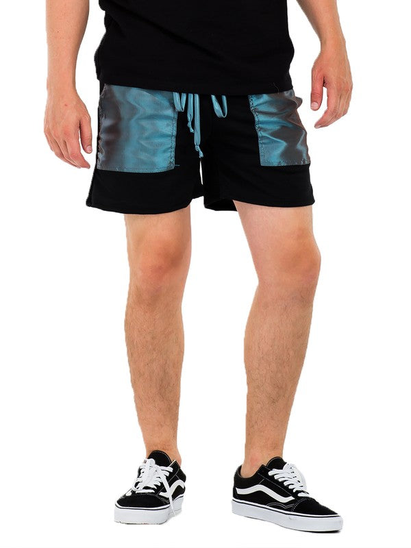 Peacock Iridescent Above the Knee Shorts Smile Sparker