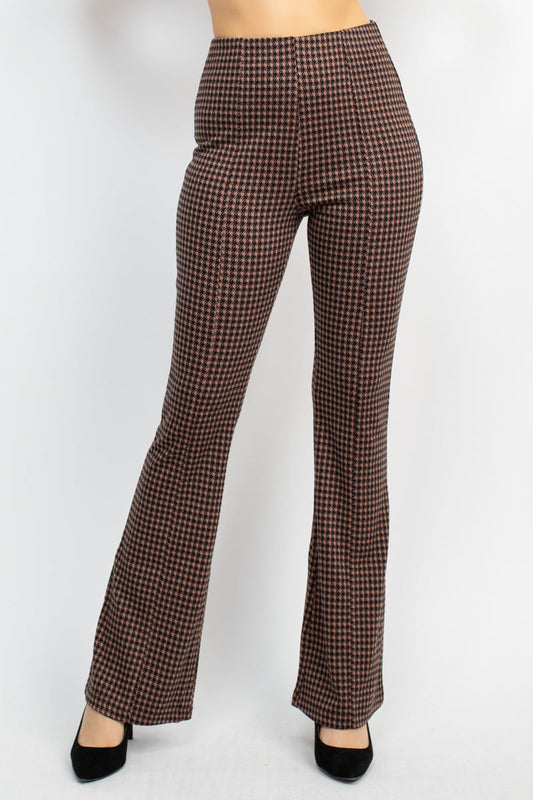 Plaid Bell Bottom Pants Smile Sparker