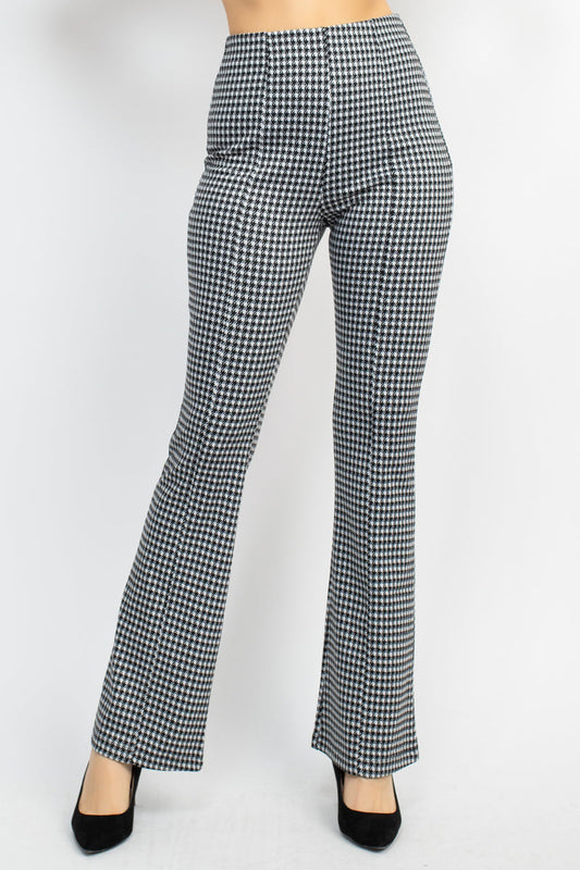 Plaid Bell Bottom Pants Smile Sparker