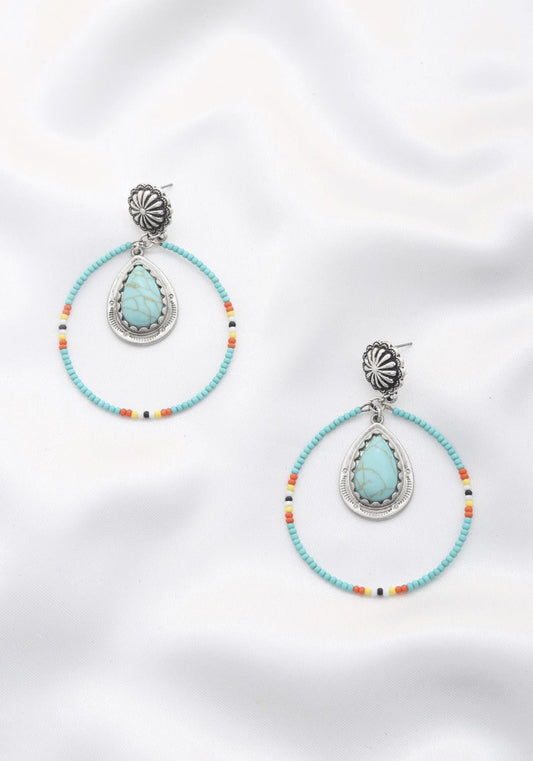Rodeo western style stone earring Smile Sparker
