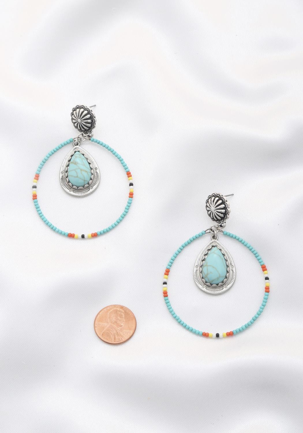 Rodeo western style stone earring Smile Sparker