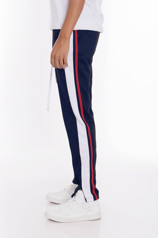 STRIPES TRICOT TAPERED PANTS Smile Sparker