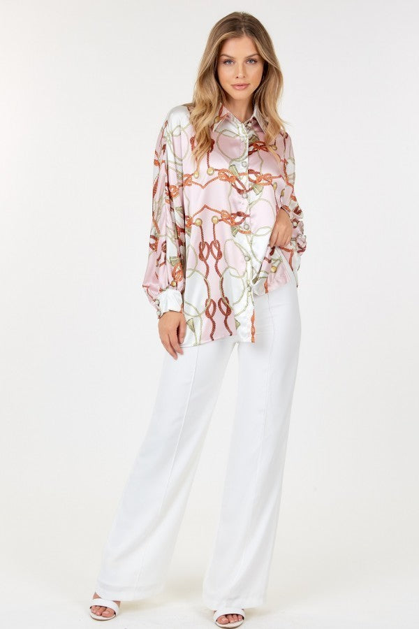 Seamed Wide Leg Palazzo Pants Smile Sparker