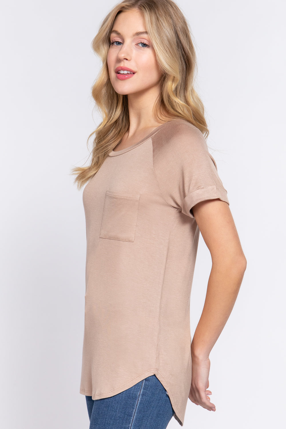 Short Raglan Slv Rayon Jersey Top Smile Sparker