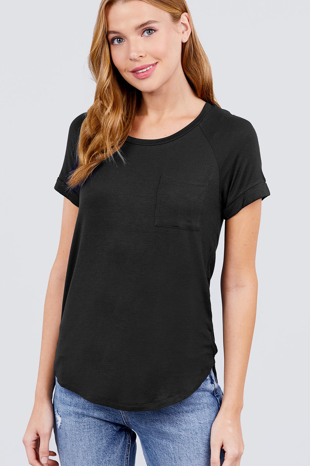 Short Raglan Slv Rayon Jersey Top Smile Sparker