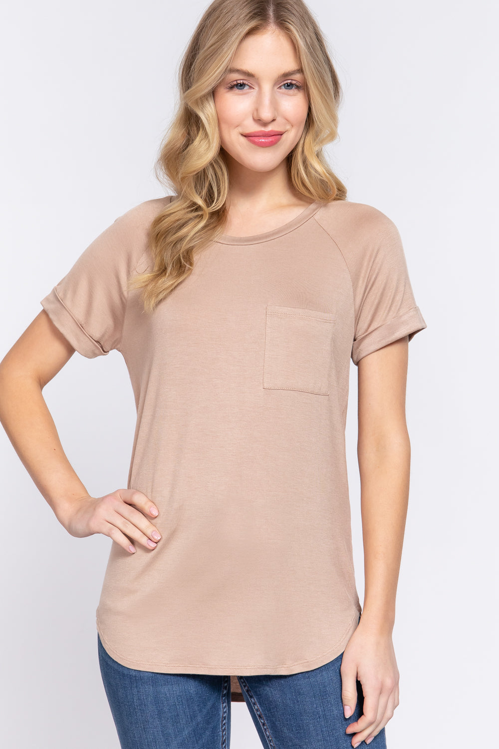 Short Raglan Slv Rayon Jersey Top Smile Sparker