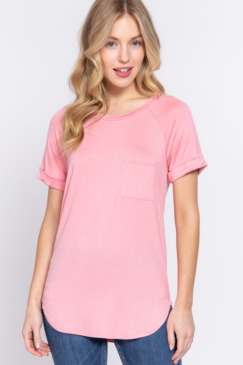 Short Raglan Slv Rayon Jersey Top Smile Sparker