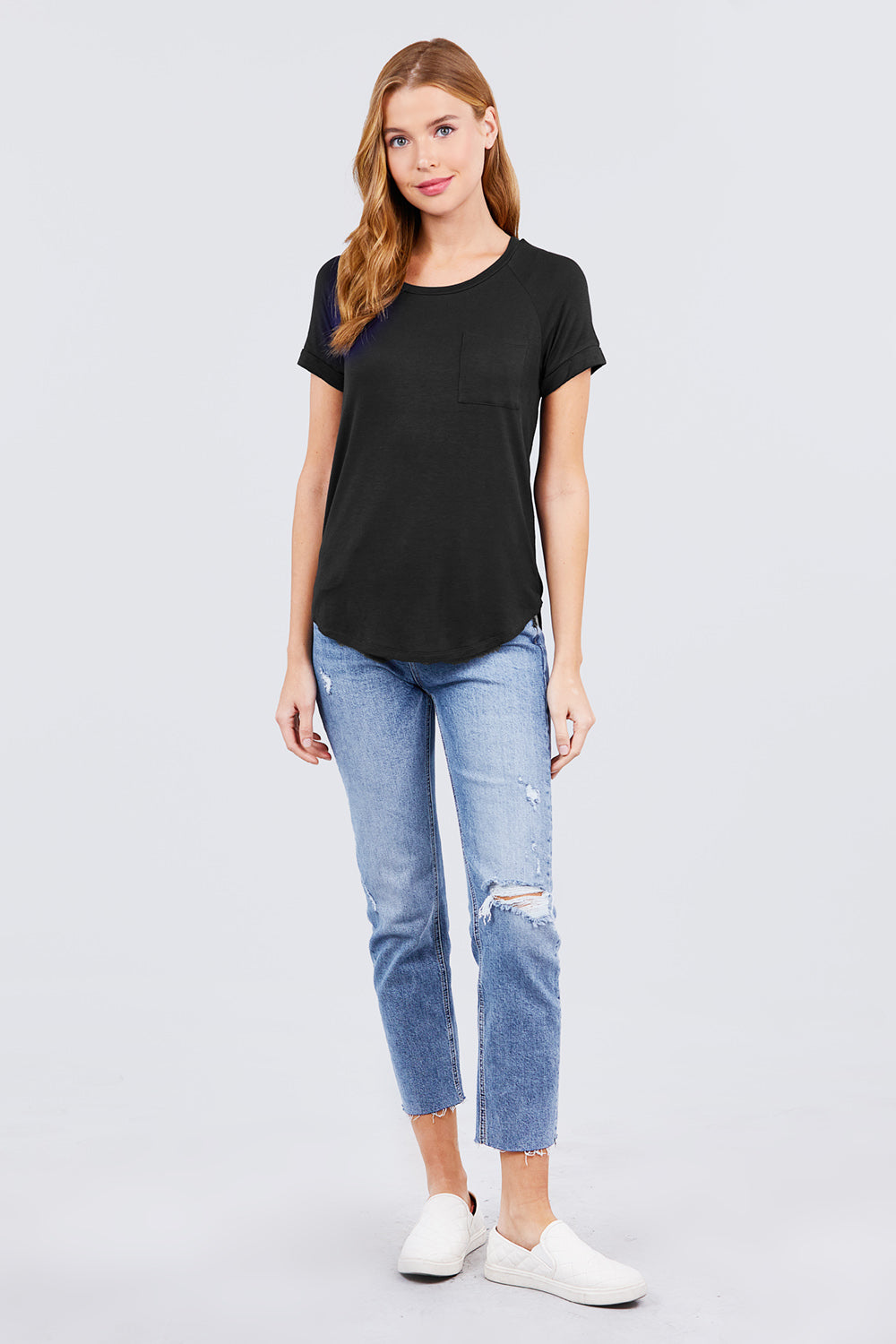 Short Raglan Slv Rayon Jersey Top Smile Sparker