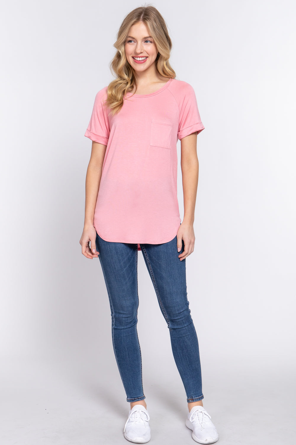 Short Raglan Slv Rayon Jersey Top Smile Sparker