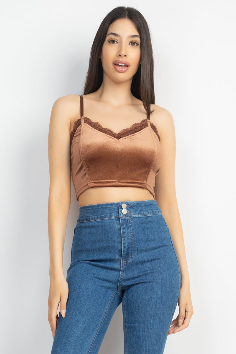 Sleeveless Corset Velvet Crop Top Smile Sparker