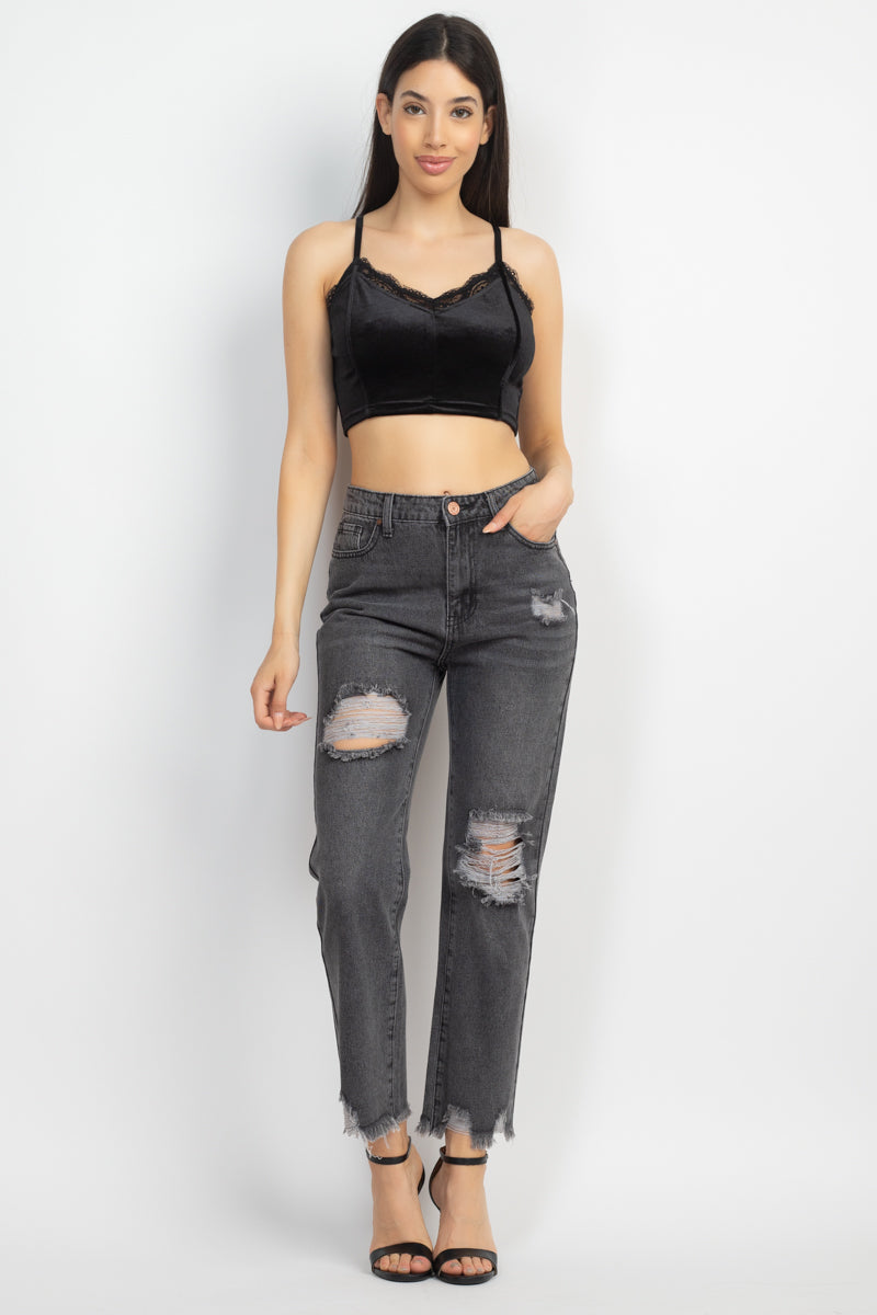 Sleeveless Corset Velvet Crop Top Smile Sparker