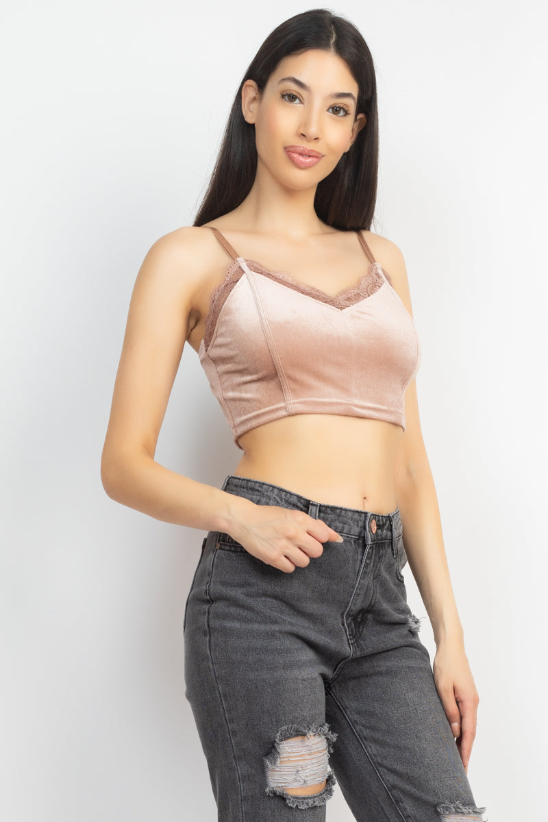 Sleeveless Corset Velvet Crop Top Smile Sparker