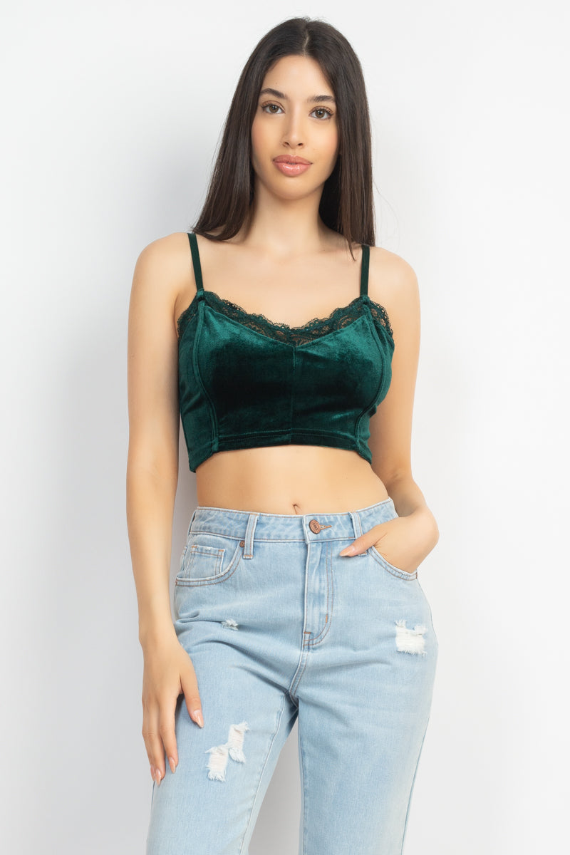 Sleeveless Corset Velvet Crop Top Smile Sparker