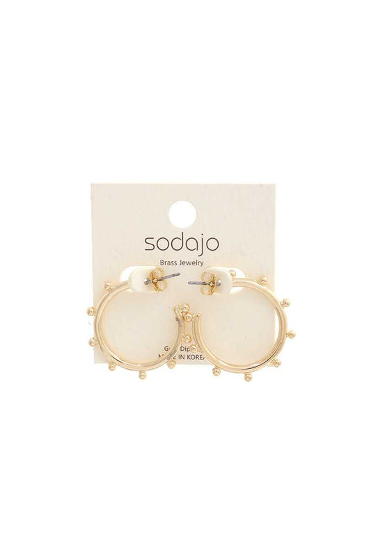 Sodajo Ball Edge Hoop Earring Smile Sparker