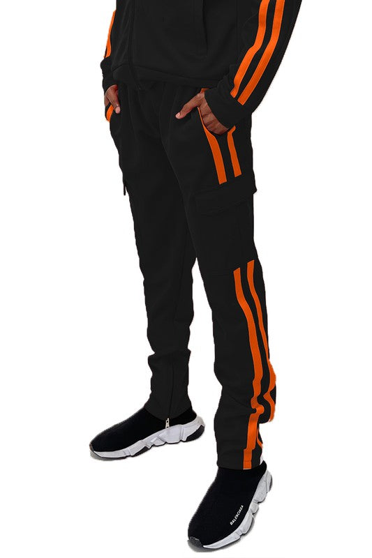 Two Stripe Cargo Pouch Track Pants Smile Sparker